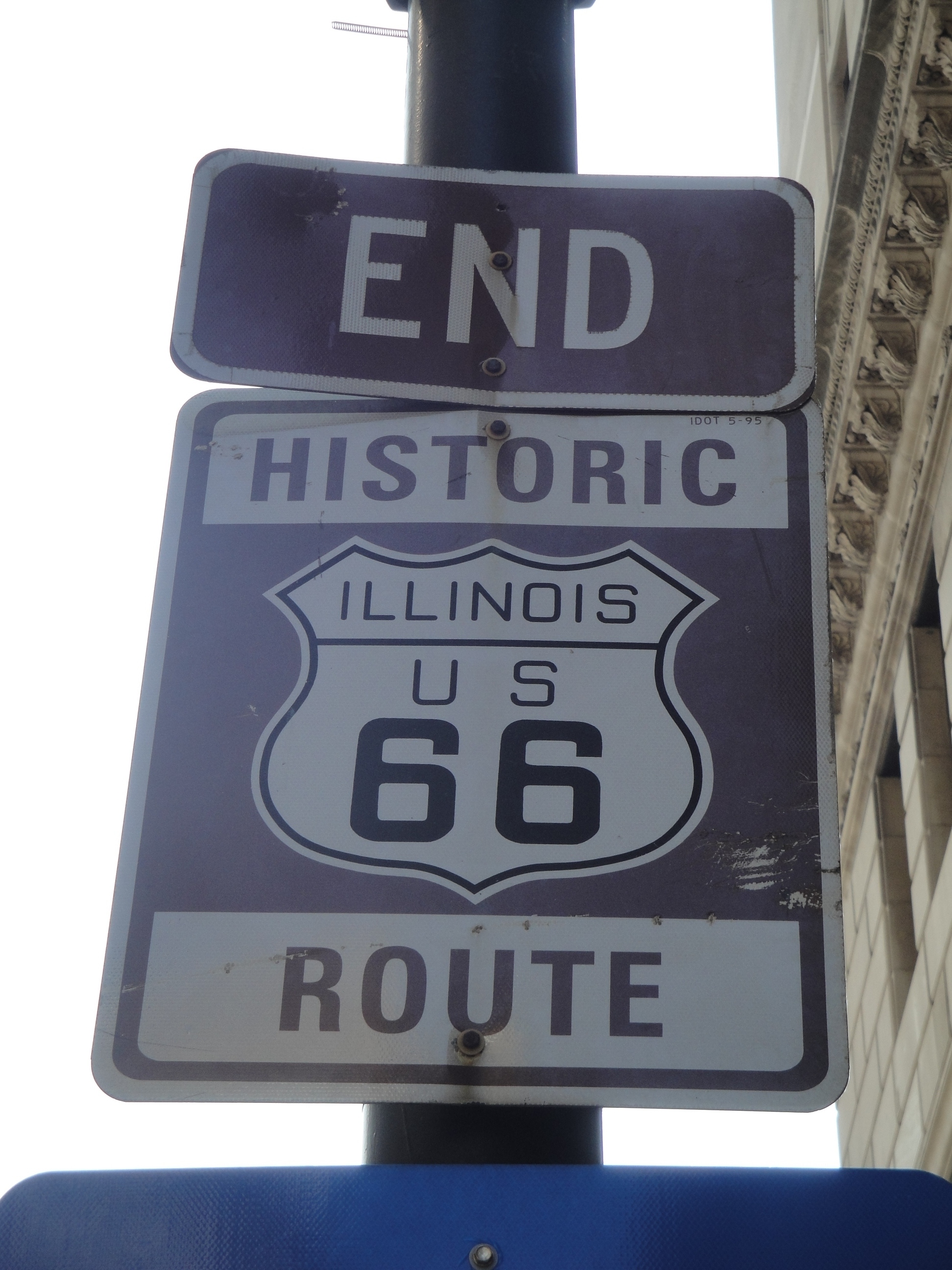 End Historic Route 66 Sign, Chicago, Illinois
