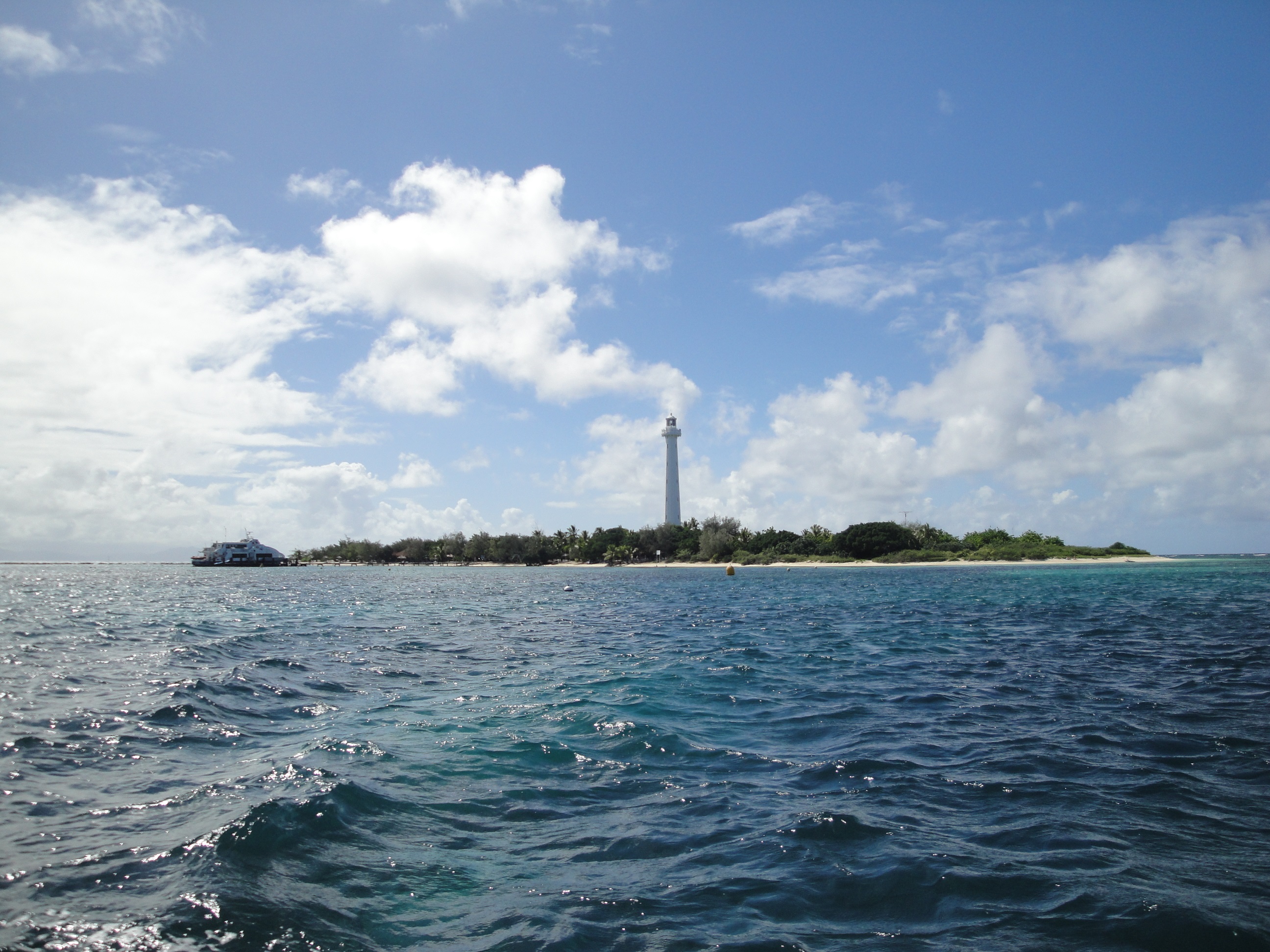 View of Amedee Island and Amedee Lighthouse