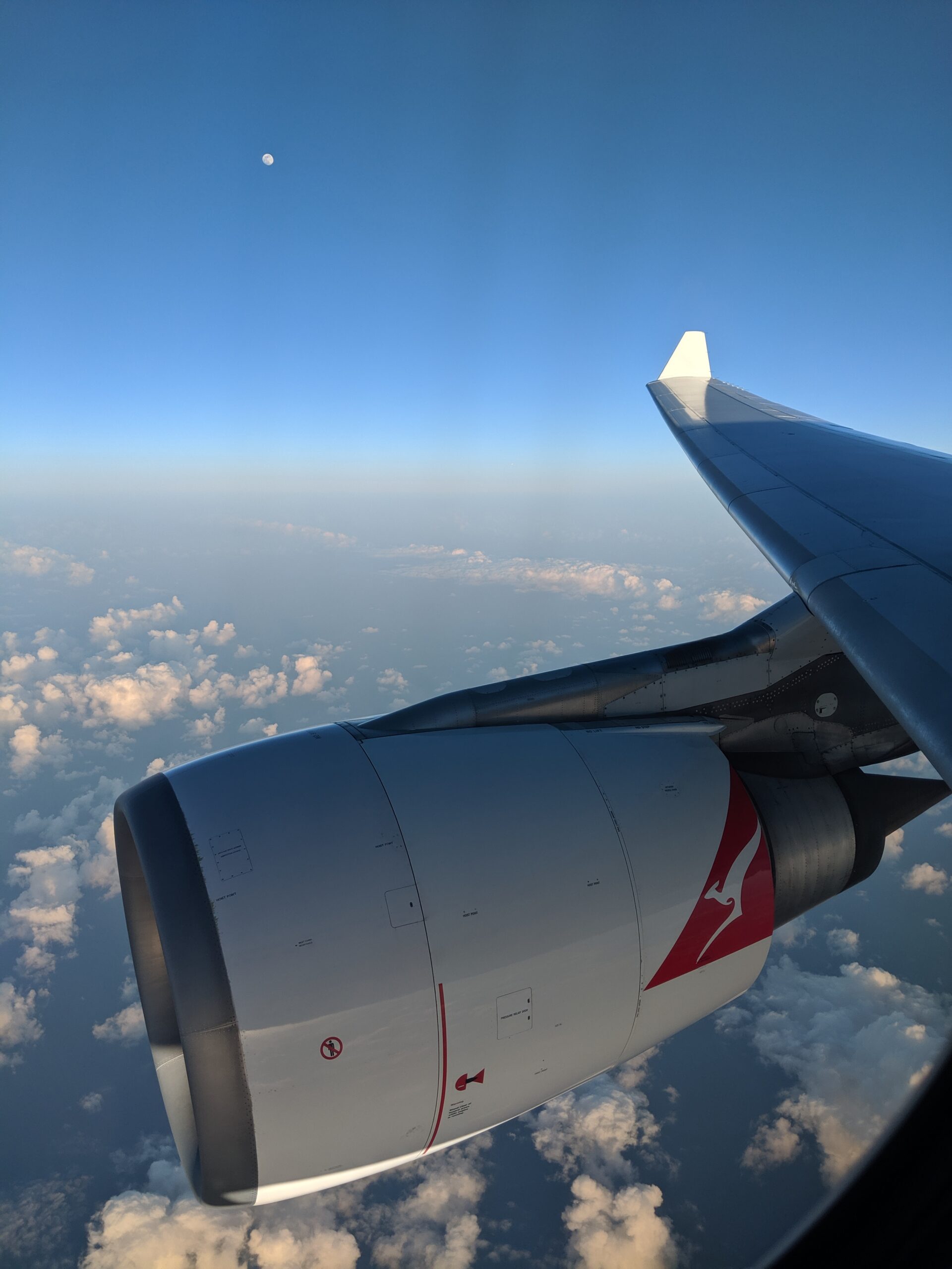 Picture of Qantas wing in the sky